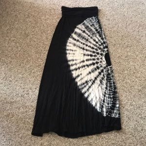 Promesa Black and White Side Tie-Dye Maci Skirt